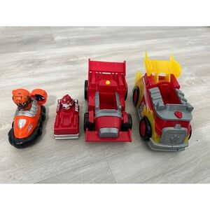 Paw Patrol Marshall Rubble Zuma Vehicle Racer Toy Car Bundle Lot Kids